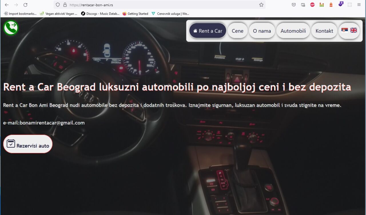 Rent a car Bon Ami Beograd
